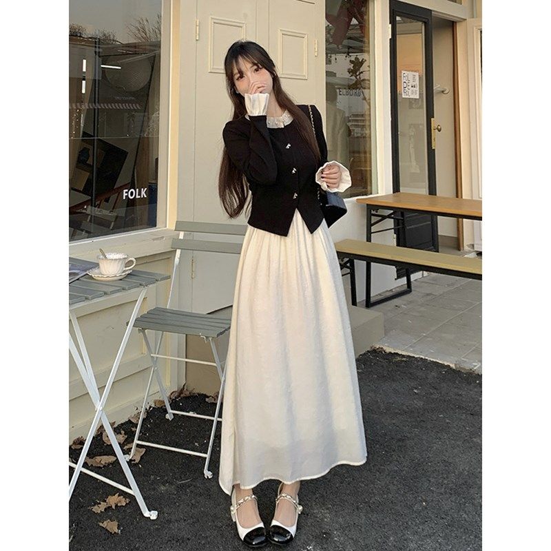 哺乳连衣裙秋冬假两件复古a字长裙产后辣妈款外出显瘦大码喂奶服,淘宝优惠券,粉丝福利购,淘宝优惠卷