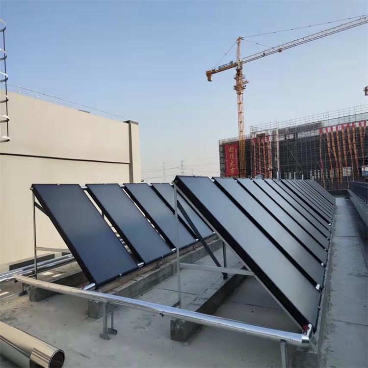 Changshu employee dormitory flat-panel solar collector hot water project combined with air source heat pump water heater