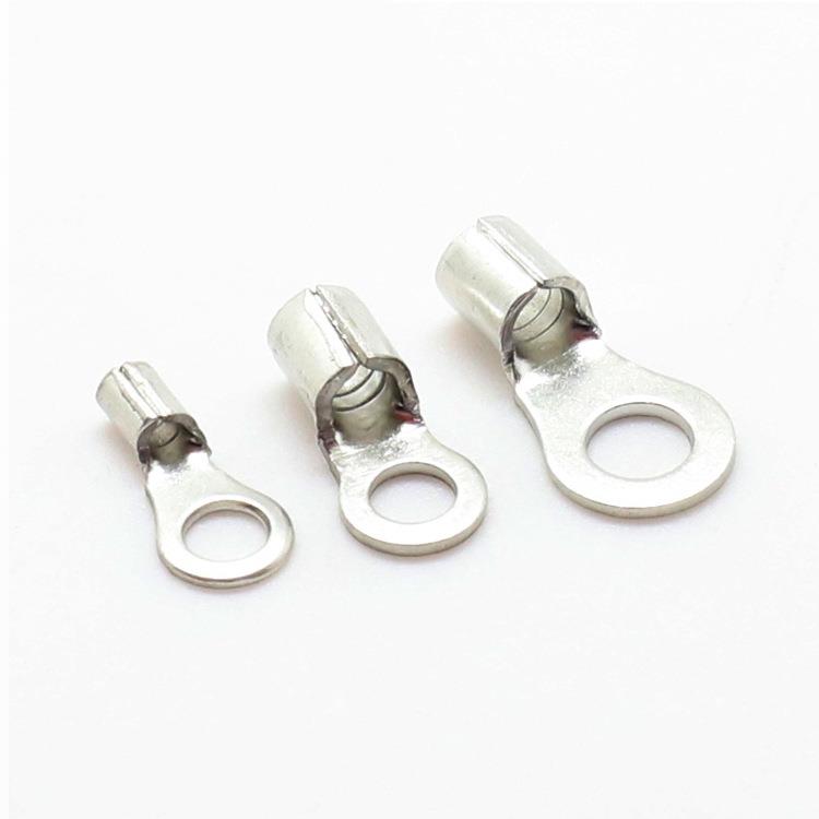 冷压端子接线耳裸端子铜鼻子原形裸端头RNB2-3.2紫铜材质 - 图1