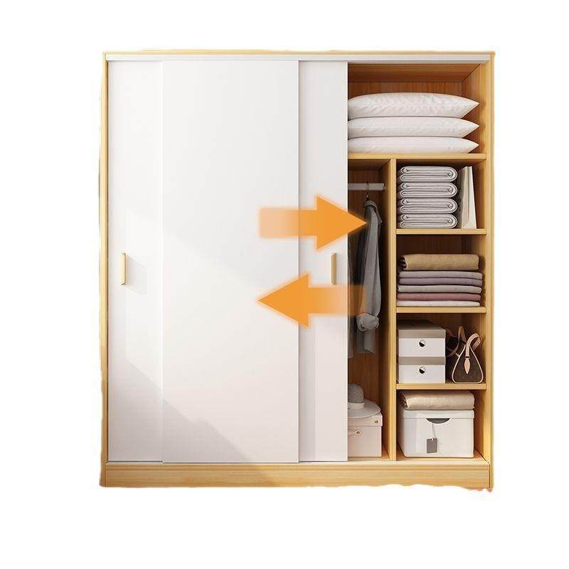 衣柜家用卧室推拉门出租房用小户型木质收纳柜子简易组装储物衣橱,淘宝优惠券,粉丝福利购,淘宝优惠卷