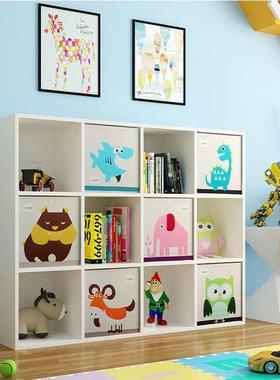 宝宝实木格子柜置物架多层整理架幼儿园玩具柜儿童收纳书架