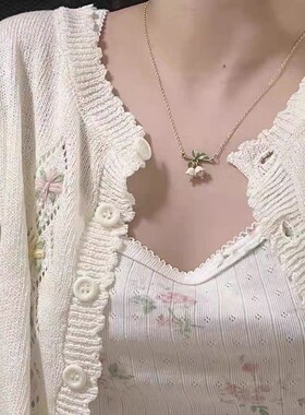铃兰花项链手链女轻奢小众复古设计铃兰花闺蜜项链手链礼物