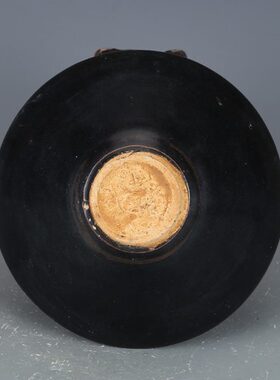 宋吉州窑黑釉枫叶纹斗笠碗 仿古瓷器 古董古玩 旧货老货 收藏品