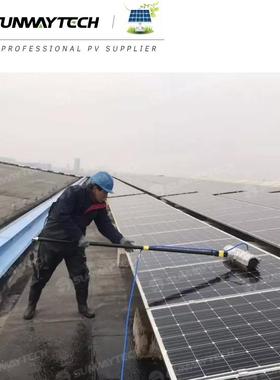 光伏板清洗机组件电动喷水清洁工具太阳能门头工具电动清洁刷