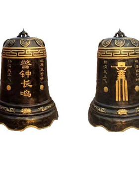 玻璃钢仿铜警钟长鸣雕塑法治廉政文化警世钟禁毒钟雕塑