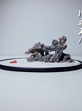 乌篷船仿古小船奇石假山盆景鱼缸沙盘枯山水微景观造景树脂小摆件