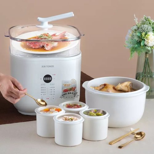 天际智能电炖锅1锅5胆超大容量煲汤煮粥燕窝隔水炖盅5.5L蒸炖同步 - 图0
