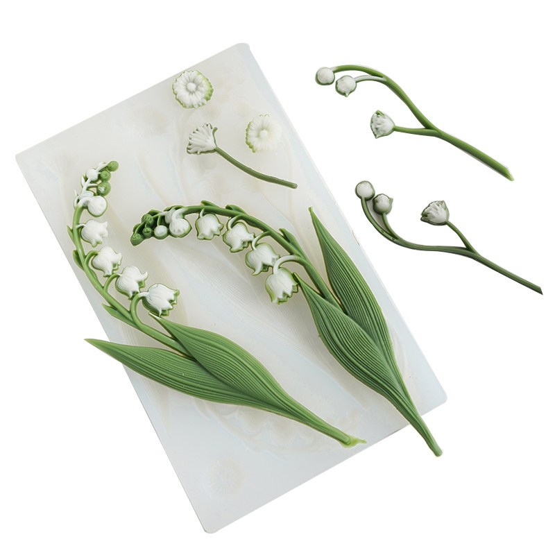 铃兰浮雕花朵硅胶模具 diy手工香薰蜡烛材料包 翻糖蛋糕烘焙模具,淘宝优惠券,粉丝福利购,淘宝优惠卷