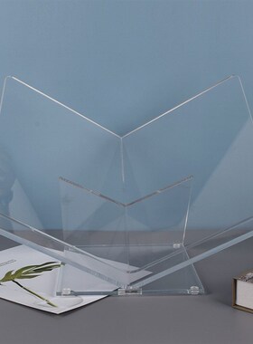 现代简约几何亚克力书架杂志架桌面摆件书房客厅办公室装饰品摆设