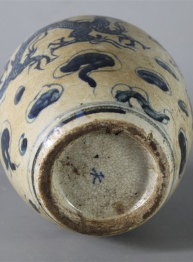 清康熙青花云龙纹罐坛手绘仿古老货包老瓷器家居摆件古董古玩收藏