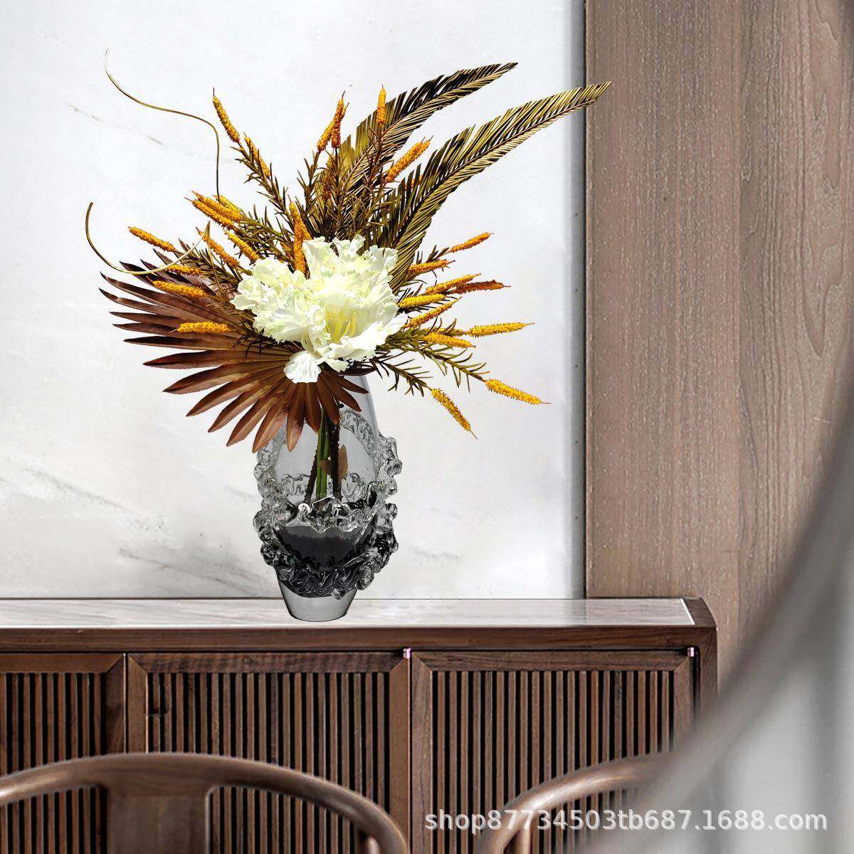 现代轻奢干花花瓶套装摆件客厅餐桌仿真花样板房间玄关电视柜摆设,淘宝优惠券,粉丝福利购,淘宝优惠卷