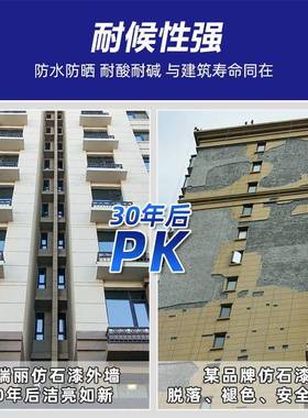 直销多彩漆水包砂别墅外墙漆大理石漆防水防晒6D仿石漆水包砂