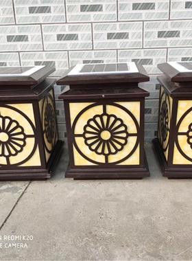 生产柱头灯玻璃面发光壁灯玻璃钢草坪灯300方太阳能柱头