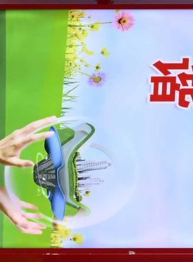 广告牌户外灯杆路灯杆灯箱灯箱双面道旗电线杆LED悬挂式发光灯箱