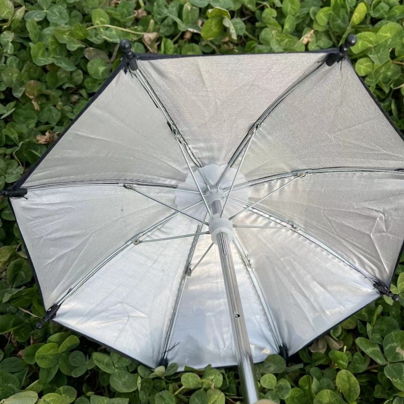 Mobile phone navigation holder supporting umbrella without handle electric motorcycle bicycle takeaway rider sunshade small umbrella