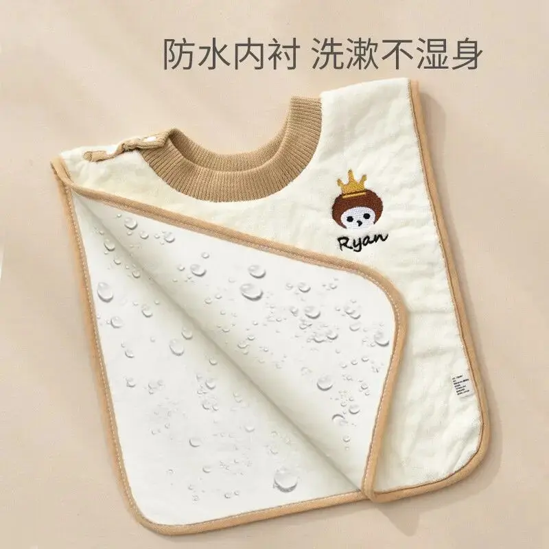 Children wash baby towel, brush teeth, wipe face, saliva towel, waterproof newborn non-wet clothes, baby wash bib YL