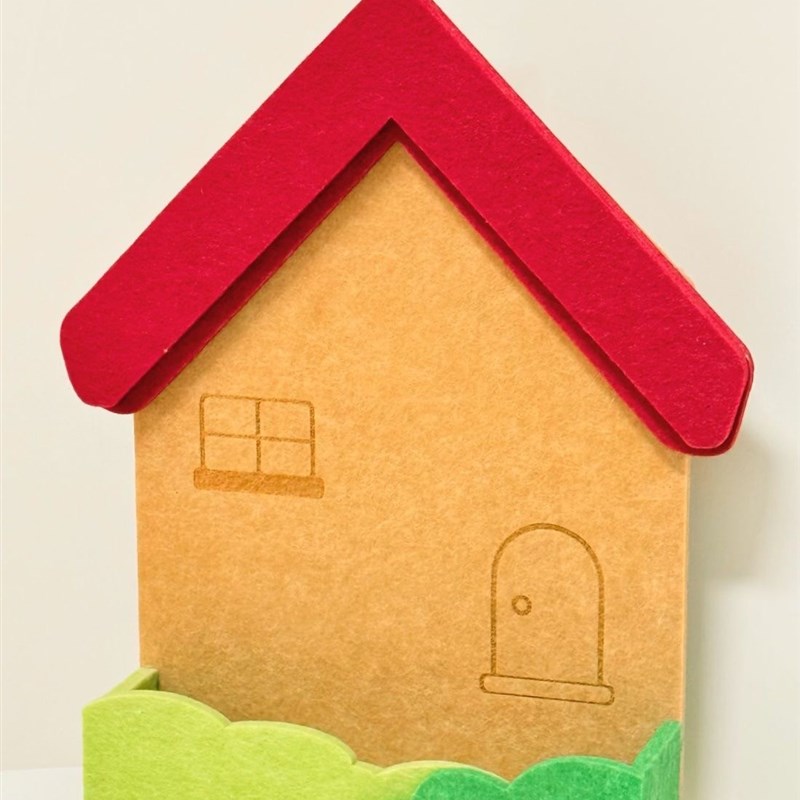 可爱小房子毛毡卡通软木板新款装饰照G片墙面墙免打孔留言板不伤 - 图1
