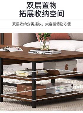 茶几简约现代创意沙发吃饭板式桌客厅家用铁艺矮架小户型置物方桌