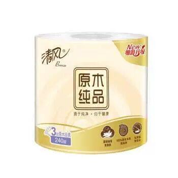 新款清风卷纸原木纯品240段12卷柔韧升级卫生纸卷筒纸纸巾卷纸 - 图0