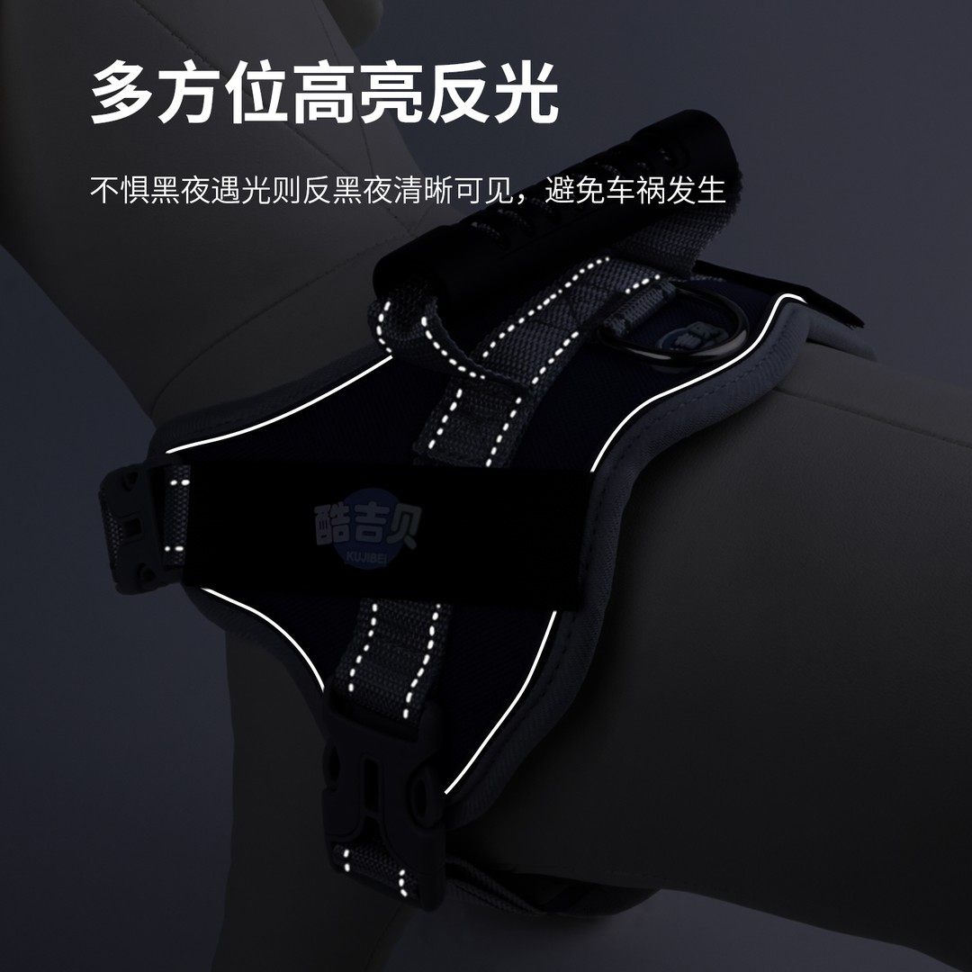 酷吉贝狗狗马鞍式胸背带加牵引绳P绳中大型犬遛狗皆可用,淘宝优惠券,粉丝福利购,淘宝优惠卷