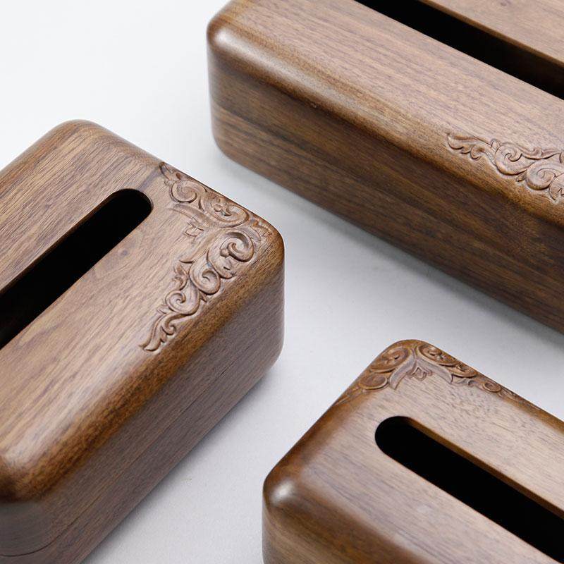 黑胡桃木创意收纳抽纸盒新中式办公简约木质纸巾盒实木高档抽纸盒,淘宝优惠券,粉丝福利购,淘宝优惠卷