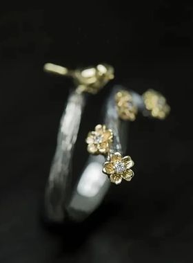 Vintage Dead e Blossom Bird Ring Lucky Ring Personalized Boh