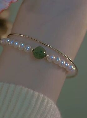 直播随手礼青黛手链 仿珍珠手串 ins百搭闺蜜手饰品转运珠女首饰