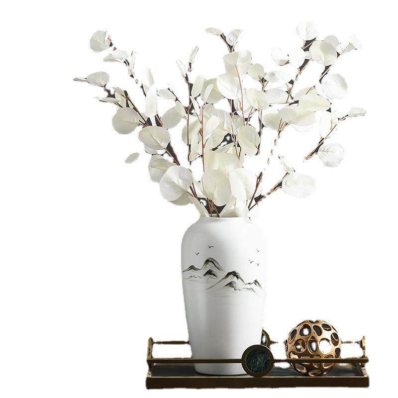 现代新中式创意手绘陶瓷摆件书桌玄关别墅客厅酒店大堂软装摆设品,淘宝优惠券,粉丝福利购,淘宝优惠卷