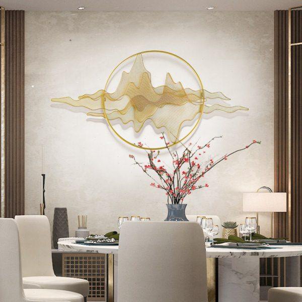 新中式铁艺山影茶室客厅床头电视背景墙挂件酒店玄关墙上装饰品,淘宝优惠券,粉丝福利购,淘宝优惠卷