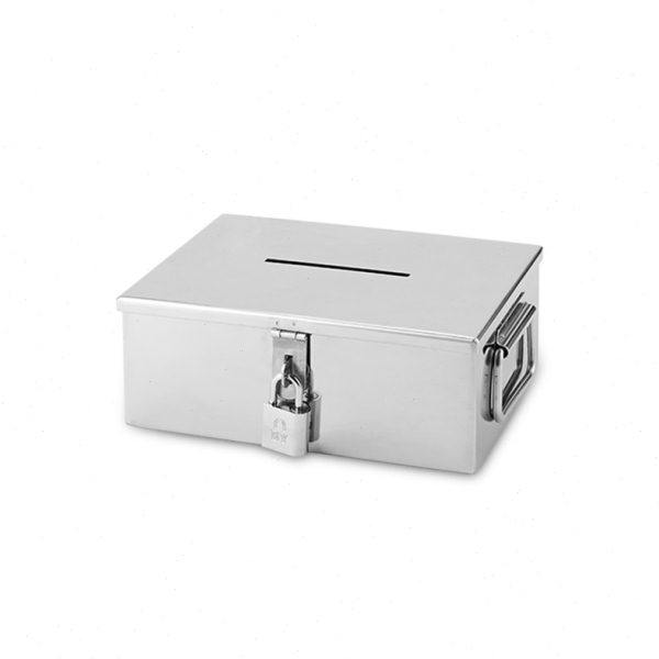 加厚不锈钢钱箱超市银行专用收银箱带锁扣家用珠首饰盒,淘宝优惠券,粉丝福利购,淘宝优惠卷