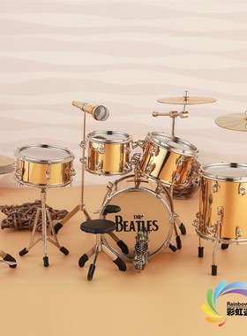 迷你镀金架子鼓爵士鼓乐器模型摆件送老师男女朋友生日教师节礼物