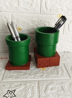 搞笑造型笔筒可爱桌面收纳时尚办公室摆件礼品绿色笔筒