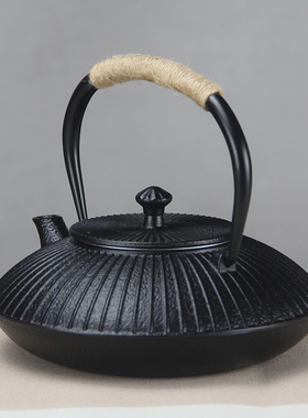 简约复古a伞形1.2升煮水泡茶日式手工铸铁壶茶室摆件饰品茶壶茶具