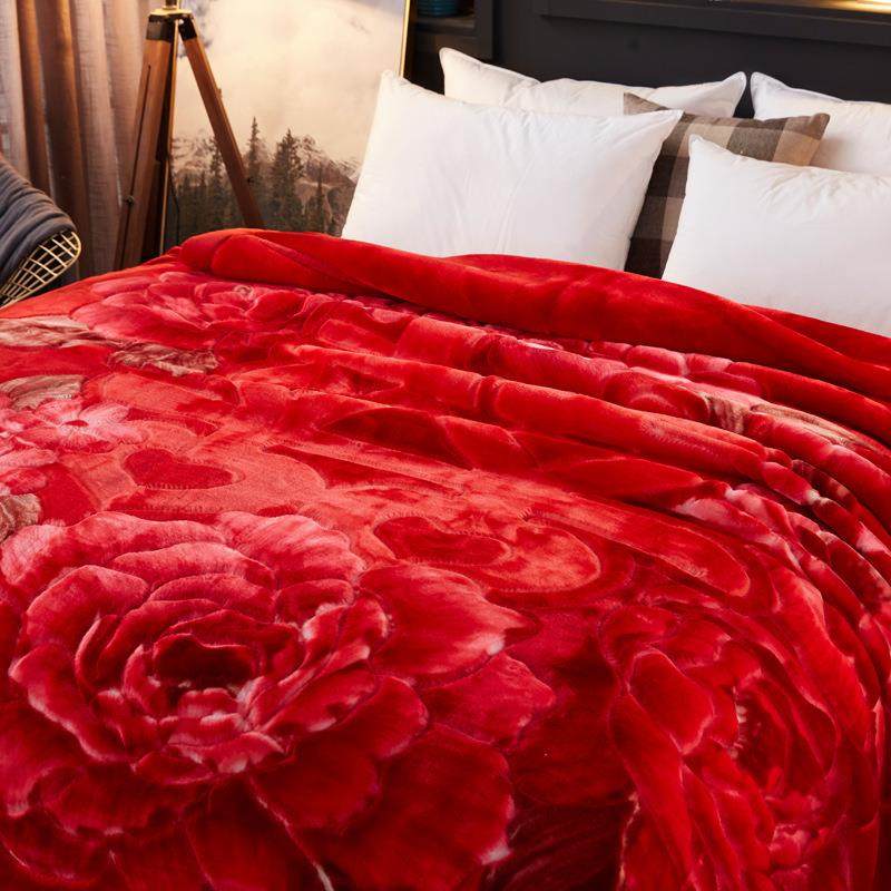 CB@拉舍尔毛毯大红婚庆毯双层加厚结婚云毯法兰绒毯子龙凤喜字,淘宝优惠券,粉丝福利购,淘宝优惠卷