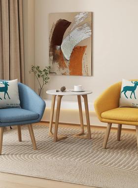 W6办公沙发茶几组合商务接待室会客组合单人小型心理咨询办公室沙