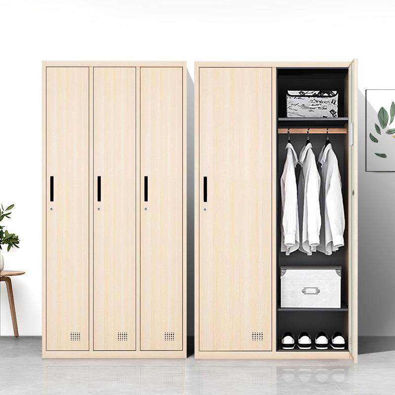 员工更衣柜宿舍衣柜储物柜钢制木纹浴室铁皮柜健身房存包柜子带锁,淘宝优惠券,粉丝福利购,淘宝优惠卷
