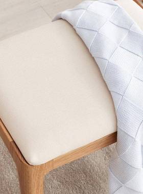 直销实木化妆凳现代简约橡木方凳北欧创意布艺梳妆台凳子家用