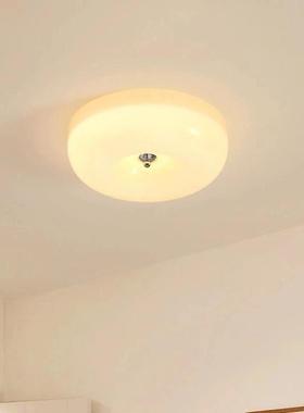 由灯记布丁吸顶灯法式中古奶油风卧室书房阳台简约儿童房复古灯具