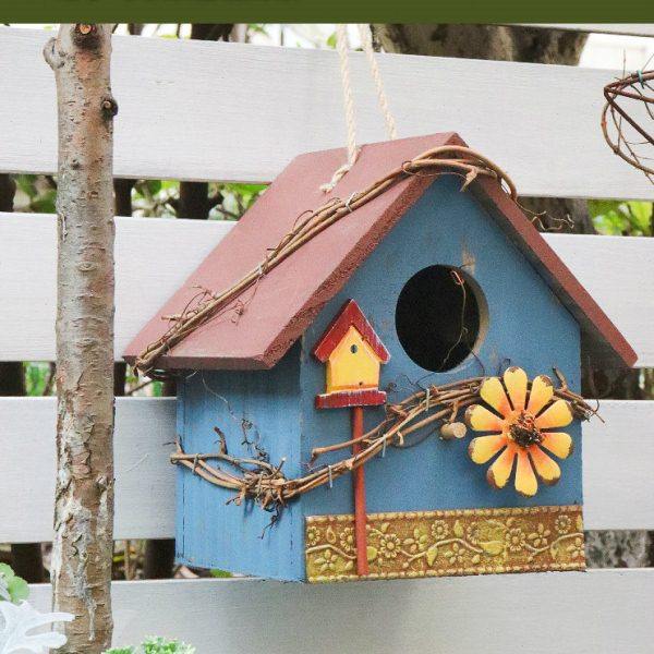 花园装饰户外庭院实木房子鸟窝鸟屋阳台布置壁挂家居造景摆件,淘宝优惠券,粉丝福利购,淘宝优惠卷