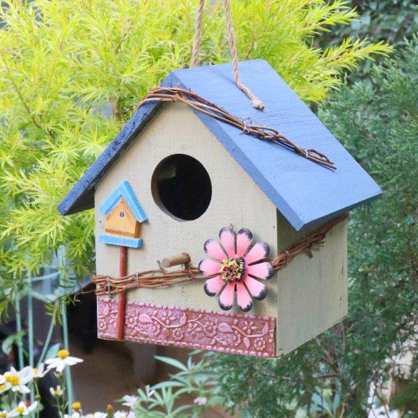 花园装饰户外庭院实木房子鸟窝鸟屋阳台布置壁挂家居造景摆件,淘宝优惠券,粉丝福利购,淘宝优惠卷