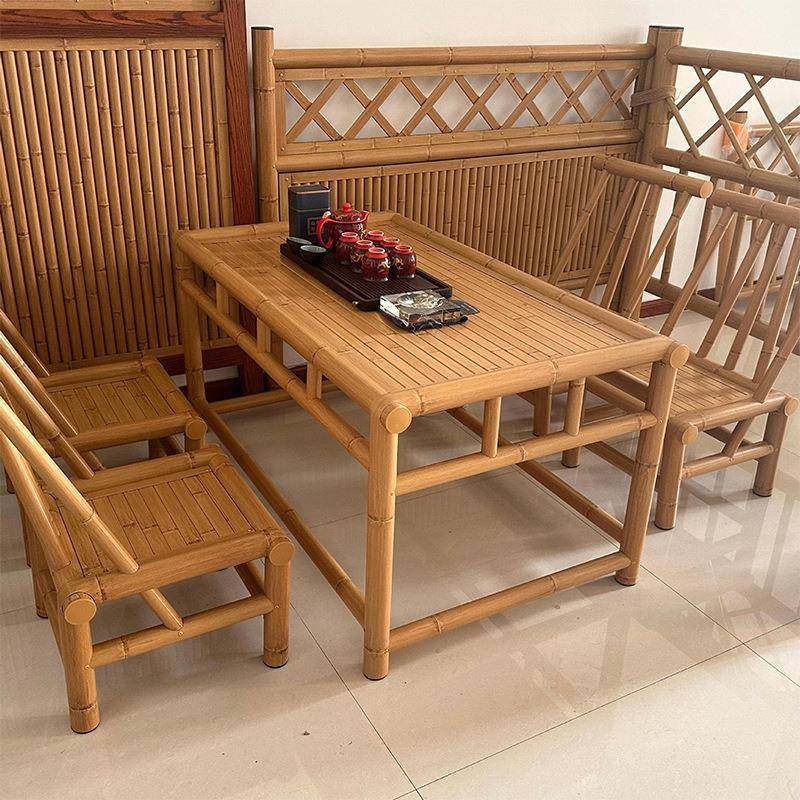 户外方桌茶桌茶几竹制品家具复古庭院竹桌椅组合竹椅子老式竹桌子,淘宝优惠券,粉丝福利购,淘宝优惠卷