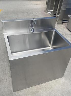 0A304不锈钢商用拖把池一体式洗拖布池家用阳台户外工厂洗菜水池