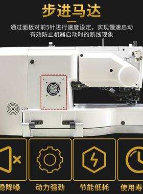 1790高速电子平头锁眼机全电脑操作自动断线抬压脚开孔平头扣眼机