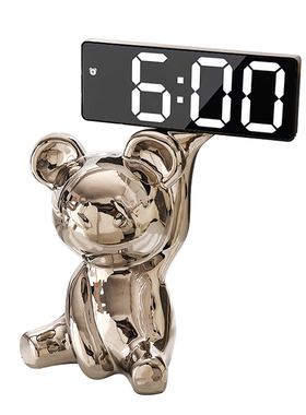 电子数字时钟摆件闹钟轻奢高档客厅房间卧室床头柜创意家居装饰品