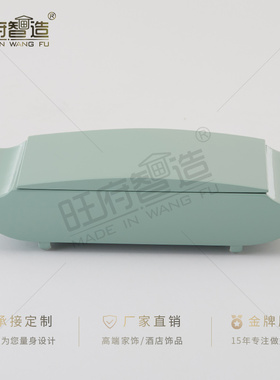 简约轻奢摆件新中式样板间酒店客房家居摆件梳妆台装饰收纳首饰盒