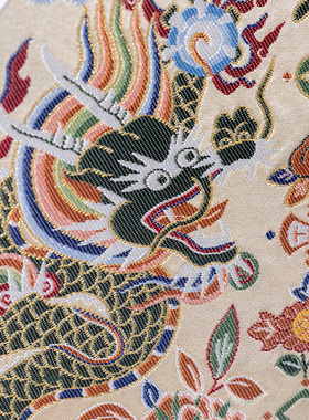 南京云锦研究所手工吉庆双龙客厅玄关办公室装饰画挂画工艺品送礼