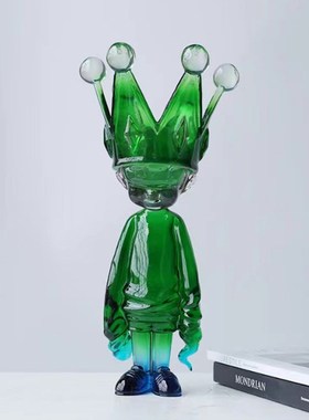 透明树脂抽象落地雕塑酒店大堂太湖石摆件别墅会所售楼处装饰品