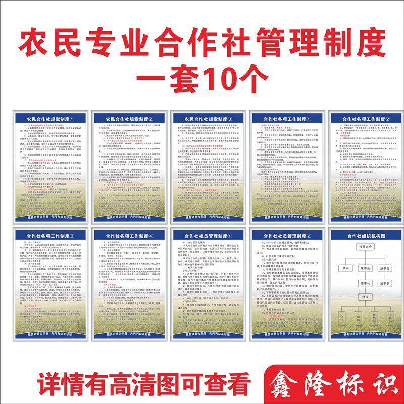 农民合作社管理规章制度牌理事会工作制度合作社档案财务社员管理 - 图3