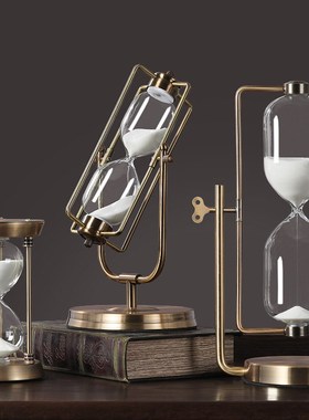 现代轻奢沙漏计时器家居客厅电视柜装饰品高档书柜办公室桌面摆件