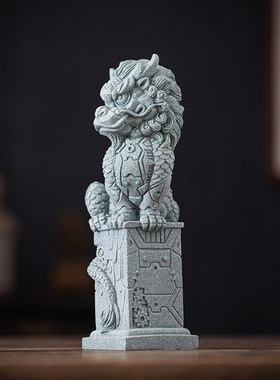 青砂石龙摆件2024龙年新年创意鱼缸造景家居客厅办公室桌面装饰品